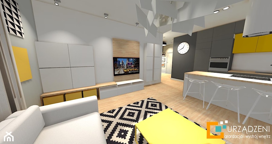 mieszkanie Ursus - Salon, styl minimalistyczny - zdjęcie od urzadzeni