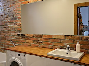 1 - Mała bez okna z pralką / suszarką łazienka, styl industrialny - zdjęcie od Meble Wiśniewski MEBLO-MARK