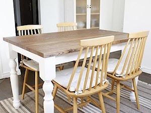 Stoły do jadalni - Mała biała jadalnia jako osobne pomieszczenie, styl skandynawski - zdjęcie od DaWanda