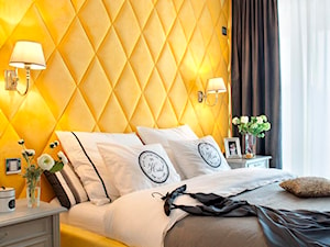 Żółta klasyczna sypialnia - zdjęcie od Katarzyna Kraszewska Architektura Wnętrz