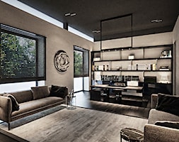 Rezydencja pod Poznaniem - Duże w osobnym pomieszczeniu z sofą szare biuro, styl nowoczesny - zdjęcie od Katarzyna Kraszewska Architektura Wnętrz - Homebook