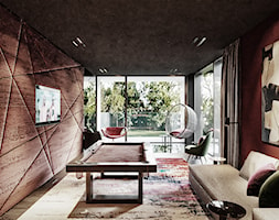 Rezydencja pod Poznaniem - Mały czarny salon, styl nowoczesny - zdjęcie od Katarzyna Kraszewska Architektura Wnętrz - Homebook
