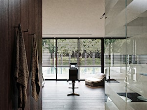 Rezydencja pod Poznaniem - Duża łazienka z oknem, styl nowoczesny - zdjęcie od Katarzyna Kraszewska Architektura Wnętrz