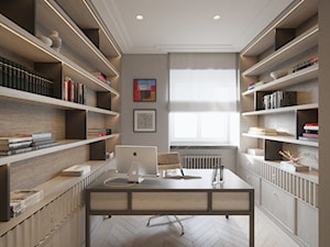 Modernistyczna Willa - Małe szare biuro, styl tradycyjny - zdjęcie od Katarzyna Kraszewska Architektura Wnętrz