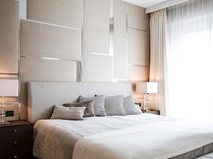 Apartament na Powiślu - Średnia beżowa sypialnia, styl nowoczesny - zdjęcie od Katarzyna Kraszewska Architektura Wnętrz