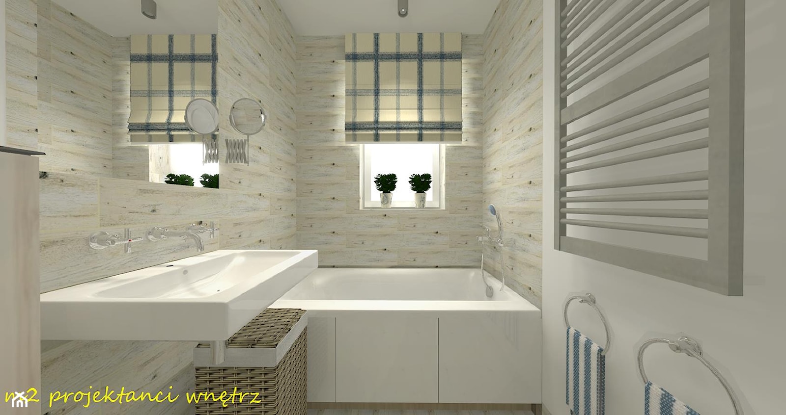 Mała łazienka z wanną - zdjęcie od m2projektanci - Homebook