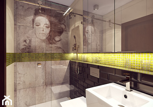 Mieszkanie - Łomianki - Mała bez okna łazienka, styl nowoczesny - zdjęcie od Draft Nook Studio Daria Gołębiowska