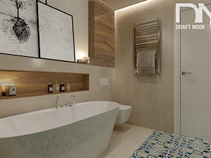 Łazienka 4 - Średnia na poddaszu bez okna łazienka, styl nowoczesny - zdjęcie od Draft Nook Studio Daria Gołębiowska