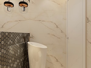 Łazienka 3 - Mała z marmurową podłogą łazienka, styl nowoczesny - zdjęcie od Draft Nook Studio Daria Gołębiowska