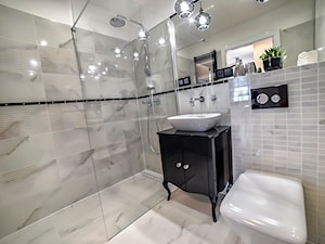 Łazienka marmur - Średnia bez okna z marmurową podłogą łazienka, styl tradycyjny - zdjęcie od YES4DESIGN