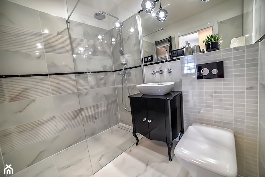 Łazienka marmur - Średnia bez okna z marmurową podłogą łazienka, styl tradycyjny - zdjęcie od YES4DESIGN