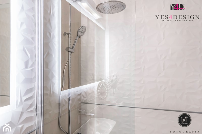 YES4DESIGN łazienka z płytkami 3D - zdjęcie od YES4DESIGN - Homebook