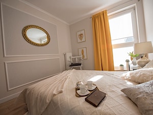 Sypialnia w stylu eklektycznym - Mała szara sypialnia, styl nowoczesny - zdjęcie od YES4DESIGN
