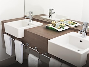 Baterie łazienkowe Essence - Z dwoma umywalkami łazienka, styl nowoczesny - zdjęcie od GROHE