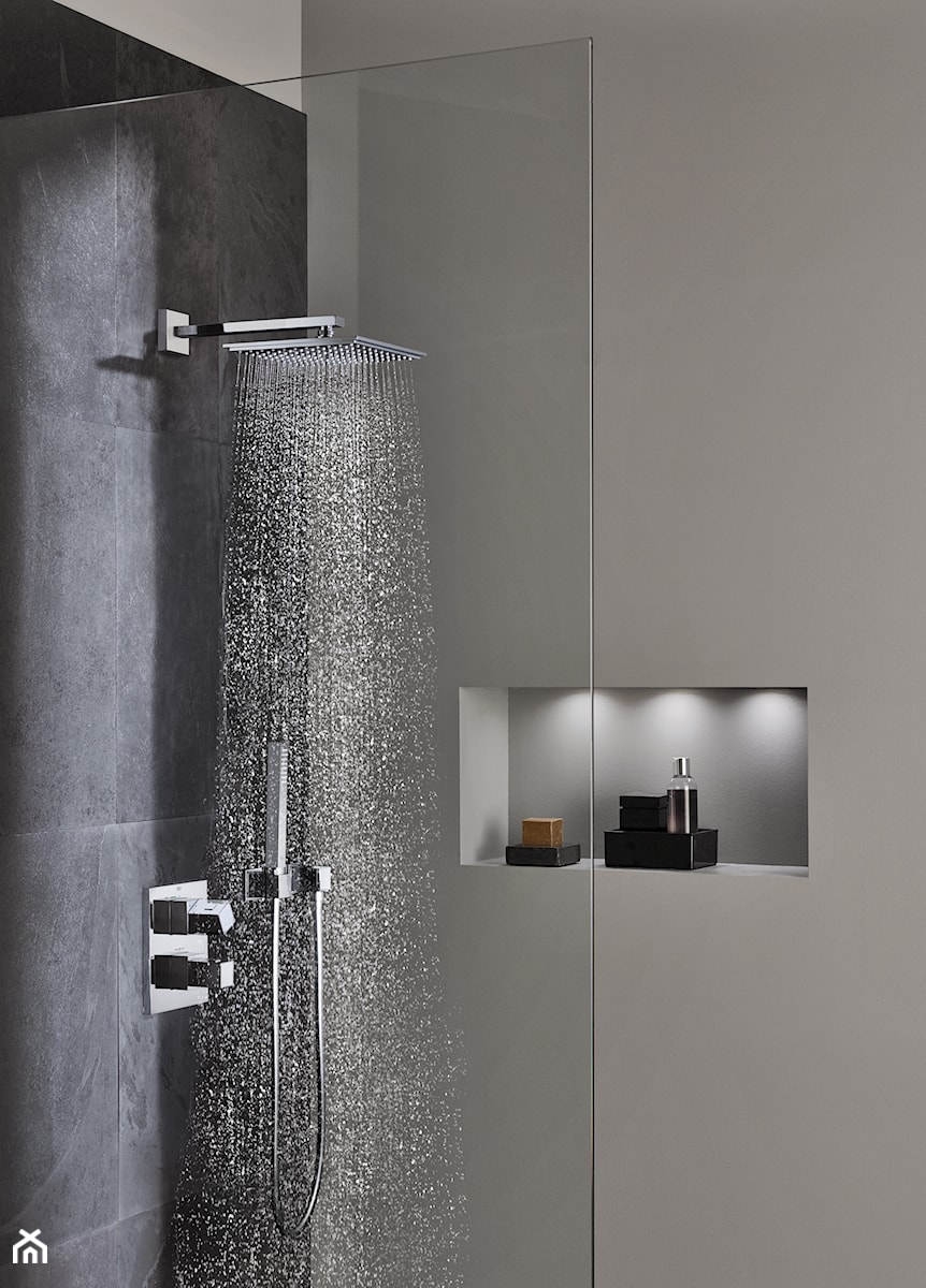 Systemy prysznicowe Eurocube - Mała bez okna z punktowym oświetleniem łazienka, styl minimalistyczny - zdjęcie od GROHE