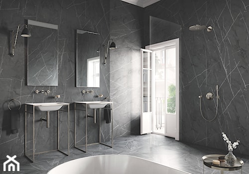 Czysta łazienka - Średnia z dwoma umywalkami łazienka z oknem, styl nowoczesny - zdjęcie od GROHE