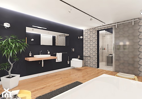 Toalety myjące - Duża bez okna z punktowym oświetleniem łazienka, styl nowoczesny - zdjęcie od GROHE