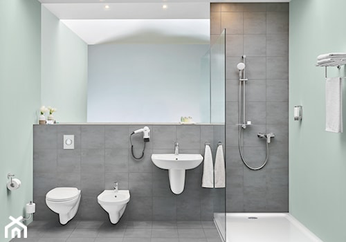 Bau Ceramic - Średnia bez okna z lustrem łazienka, styl nowoczesny - zdjęcie od GROHE