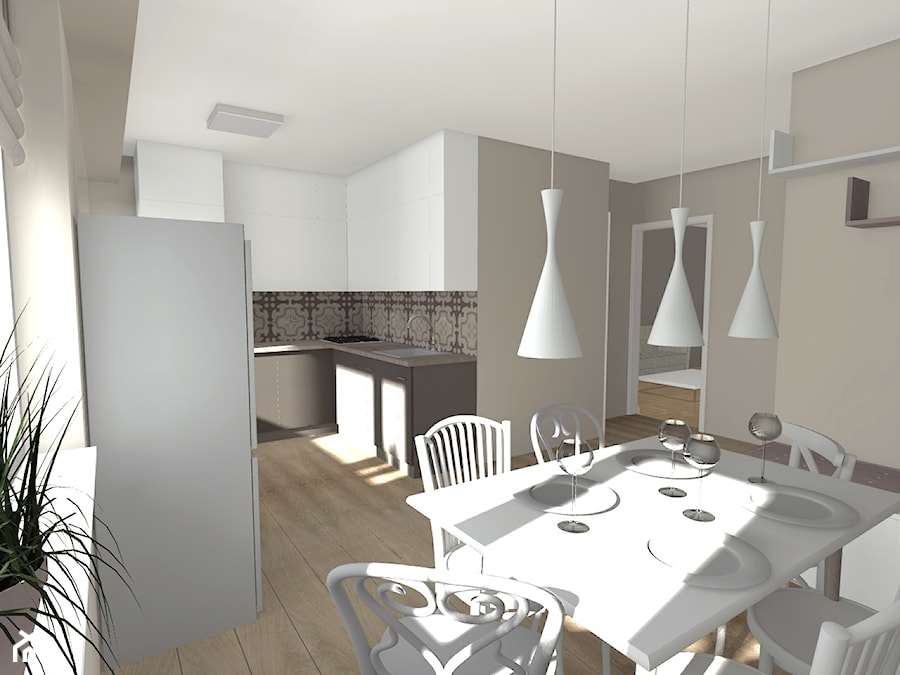 Olsztyn mieszkanie 2 - Kuchnia, styl nowoczesny - zdjęcie od Monika Deptuła Projektant Wnętrz