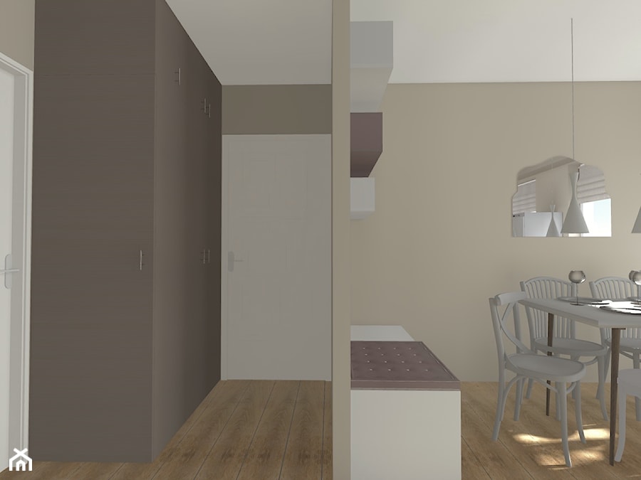 Olsztyn mieszkanie 2 - Hol / przedpokój, styl nowoczesny - zdjęcie od Monika Deptuła Projektant Wnętrz