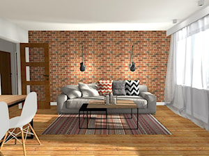 Mieszkanie Olsztyn - Salon, styl nowoczesny - zdjęcie od Monika Deptuła Projektant Wnętrz