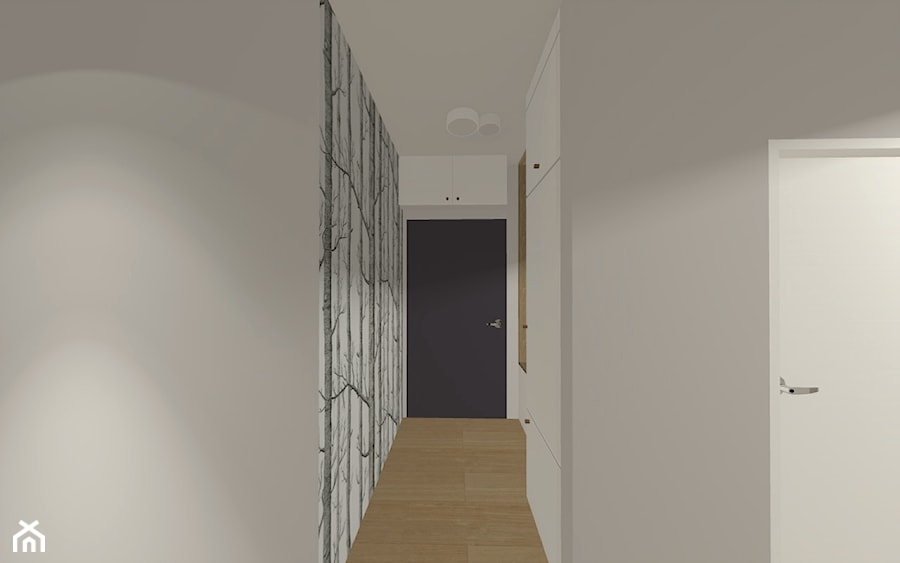 Projekt mieszkania w Nidzicy - Hol / przedpokój, styl skandynawski - zdjęcie od Monika Deptuła Projektant Wnętrz