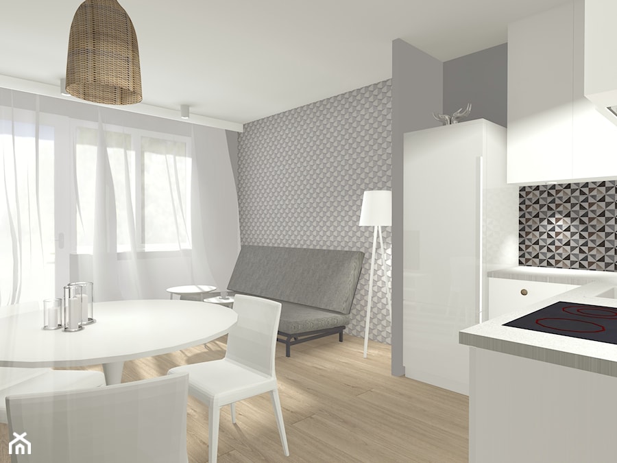 Mieszkanie Toruń - Salon, styl nowoczesny - zdjęcie od Monika Deptuła Projektant Wnętrz