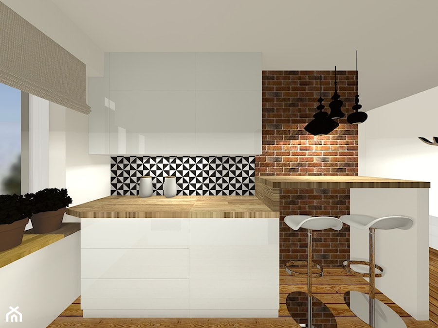 Mieszkanie Olsztyn - Kuchnia, styl nowoczesny - zdjęcie od Monika Deptuła Projektant Wnętrz