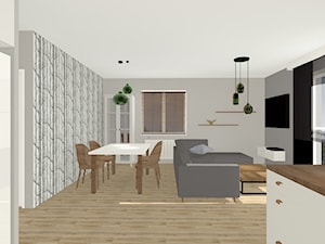 Projekt mieszkania w Nidzicy - Salon, styl skandynawski - zdjęcie od Monika Deptuła Projektant Wnętrz