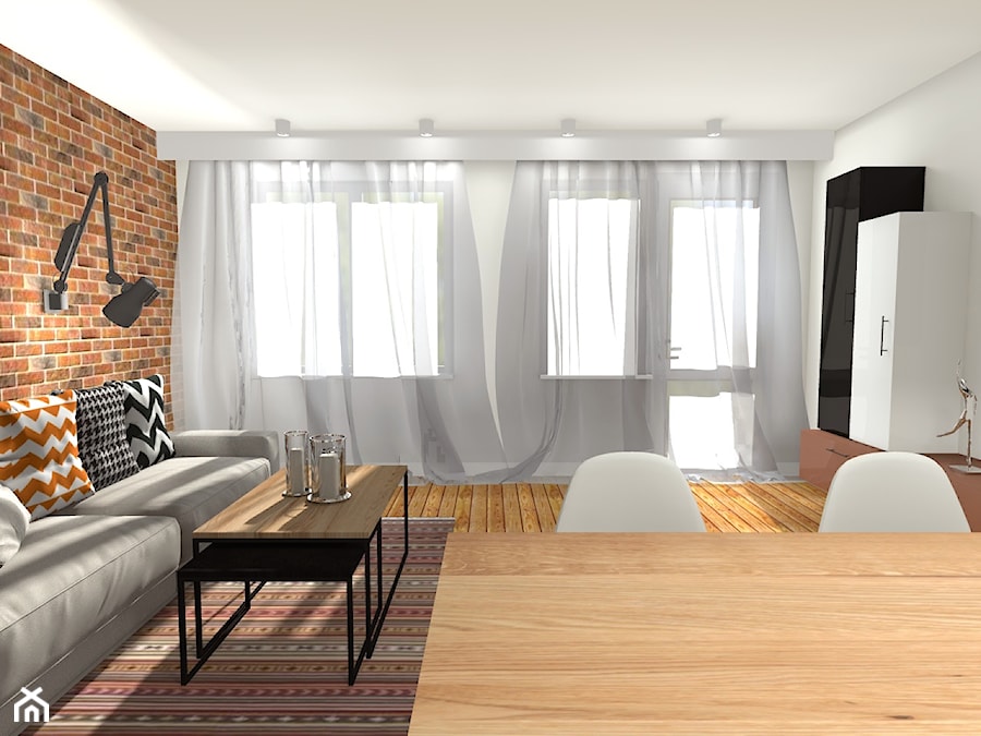 Mieszkanie Olsztyn - Salon, styl nowoczesny - zdjęcie od Monika Deptuła Projektant Wnętrz