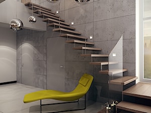 Schody jednobiegowe drewniane - zdjęcie od OMCD Architects
