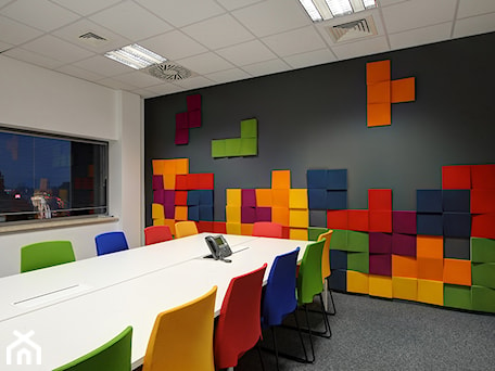 Aranżacje wnętrz - Wnętrza publiczne: Sala konferencyjna Tetris - Pracownia Duży Pokój. Przeglądaj, dodawaj i zapisuj najlepsze zdjęcia, pomysły i inspiracje designerskie. W bazie mamy już prawie milion fotografii!