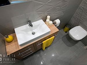 Dom Jednorodzinny Kowale - Mała łazienka, styl nowoczesny - zdjęcie od MARTA PAWLAK ARCHITEKTURA WNĘTRZ