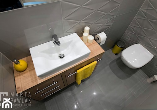 Dom Jednorodzinny Kowale - Mała łazienka, styl nowoczesny - zdjęcie od MARTA PAWLAK ARCHITEKTURA WNĘTRZ