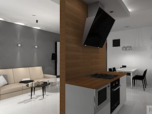 Projekt nowoczesnego mieszkania w Zielonej Górze - Kuchnia, styl nowoczesny - zdjęcie od K&K Pracownia Projektowania Wnętrz