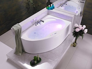 Poolspa Mistral Wanna 150 x 105, prawa, biała + stelaż - zdjęcie od Sanit-Express.pl