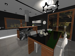 Kuchnia czarno- biała - zdjęcie od Tofi design