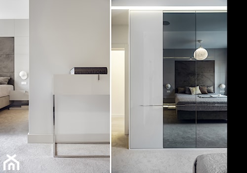 Apartament w Gdyni 2016 - Duża biała sypialnia, styl nowoczesny - zdjęcie od formativ. kasia dudko