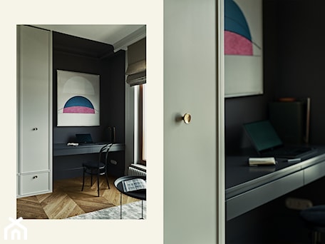 Aranżacje wnętrz - Biuro: apartament w Gdyni 2022 - Biuro, styl vintage - formativ. kasia dudko. Przeglądaj, dodawaj i zapisuj najlepsze zdjęcia, pomysły i inspiracje designerskie. W bazie mamy już prawie milion fotografii!