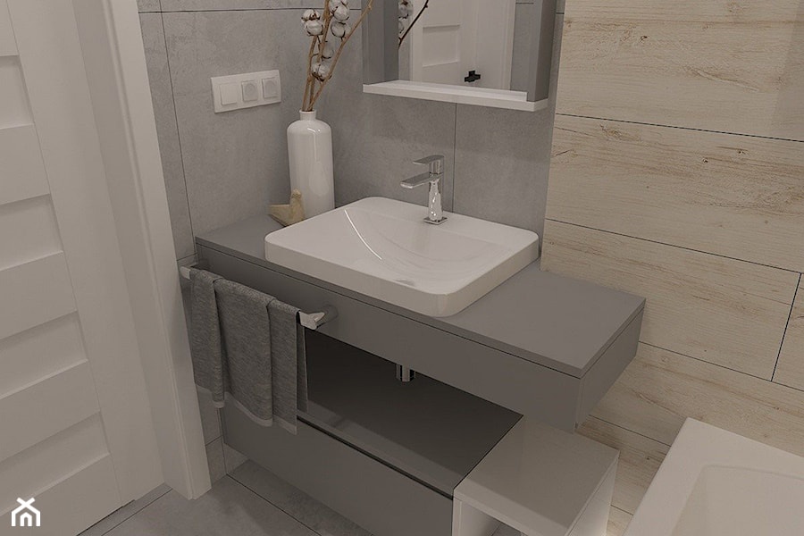 Aranżacja małej łazienki i wc - Łazienka, styl nowoczesny - zdjęcie od MOTIF DESIGN