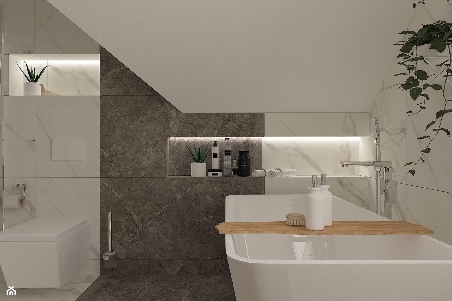 Projekt nowoczesnej łazienki - zdjęcie od MOTIF DESIGN - Homebook