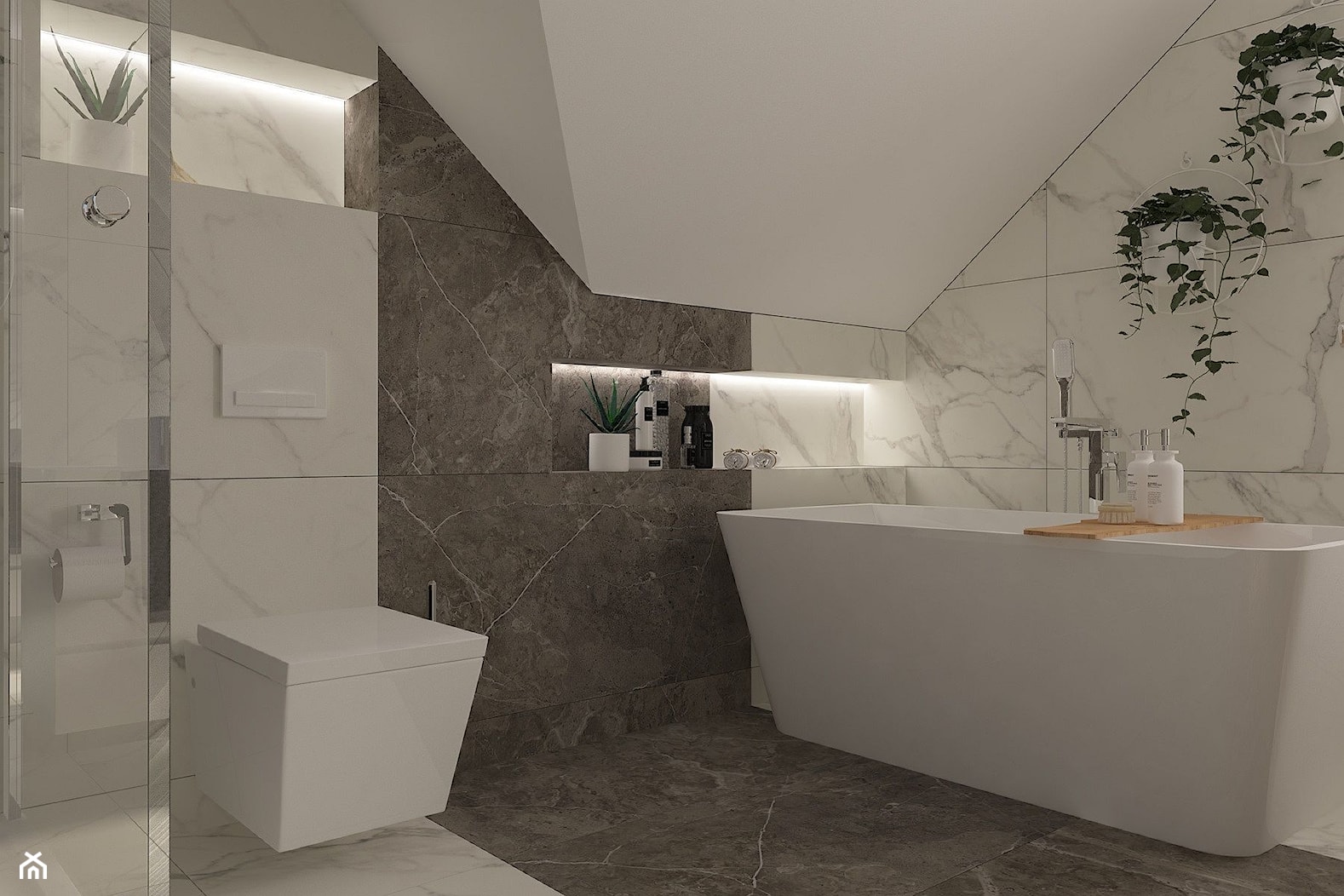 Projekt nowoczesnej łazienki - zdjęcie od MOTIF DESIGN - Homebook