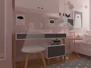 Polna-Północ - Mały różowy pokój dziecka dla dziecka dla nastolatka dla dziewczynki, styl skandynawski - zdjęcie od MOTIF DESIGN