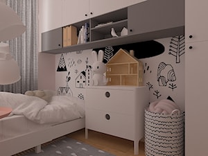 Polna-Północ - Mały biały pokój dziecka dla dziecka dla nastolatka dla dziewczynki, styl skandynawski - zdjęcie od MOTIF DESIGN