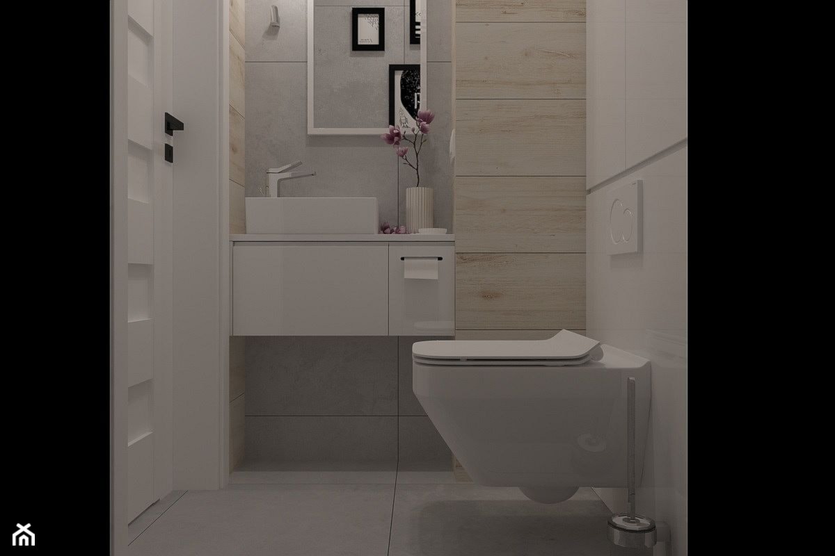 Aranżacja małej łazienki i wc - Łazienka, styl nowoczesny - zdjęcie od MOTIF DESIGN - Homebook