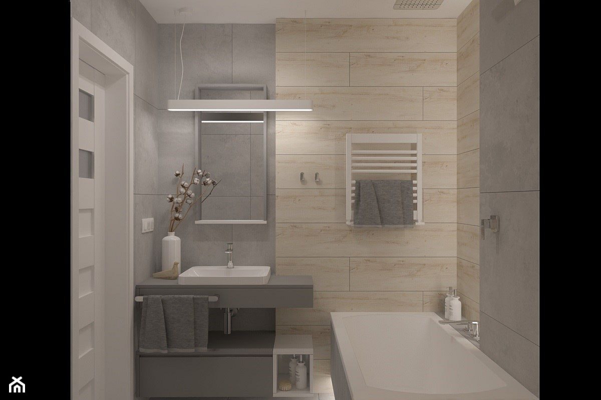 Aranżacja małej łazienki i wc - Łazienka, styl nowoczesny - zdjęcie od MOTIF DESIGN - Homebook