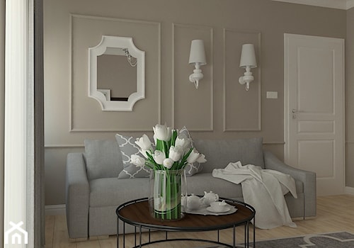 Klasyka w nowym wydaniu - Średnia szara sypialnia, styl tradycyjny - zdjęcie od MOTIF DESIGN