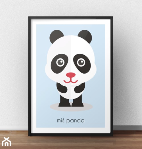 Plakat edukacyjny z misiem panda dla dzieci - zdjęcie od scandiposter