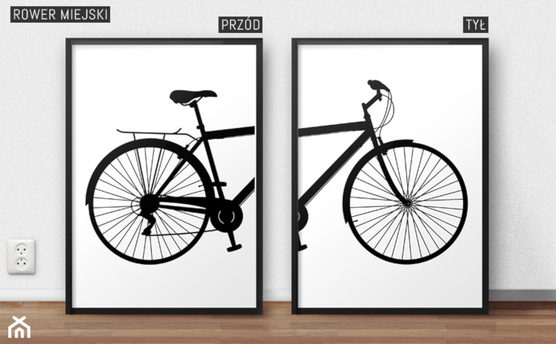 Zestaw plakatów z rowerem miejskim - zdjęcie od scandiposter