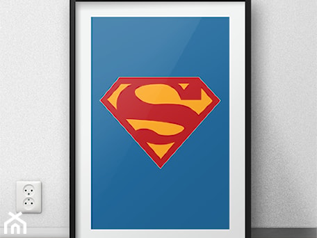 Aranżacje wnętrz - Pokój dziecka: Plakat z logo Supermana - scandiposter. Przeglądaj, dodawaj i zapisuj najlepsze zdjęcia, pomysły i inspiracje designerskie. W bazie mamy już prawie milion fotografii!